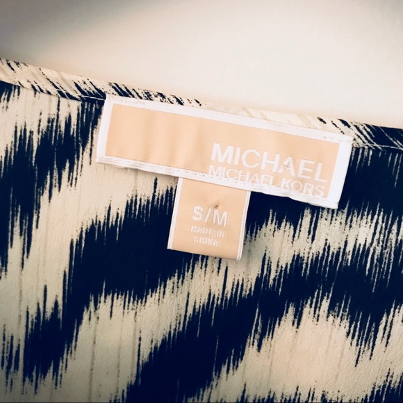 Michael Kors chiffon zebra print poncho top sz S/M - Picture 5 of 6